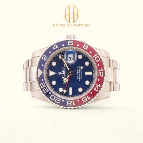 Rolex GMT Master II White Gold Pepsi Blue Oyster 126719BLRO