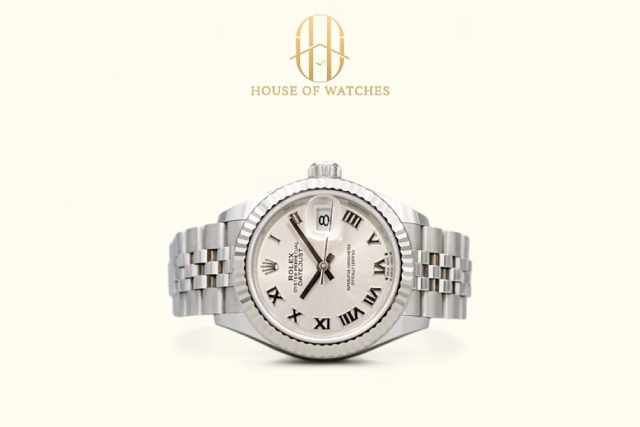 Rolex Datejust 28 Silver Roman Jubilee 279174