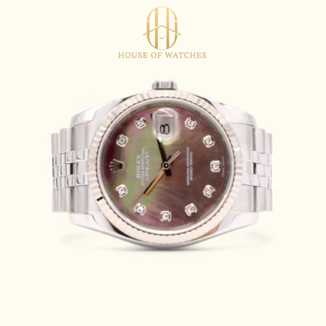 Rolex Datejust 36 Black MOP Diamond Jubilee 116234