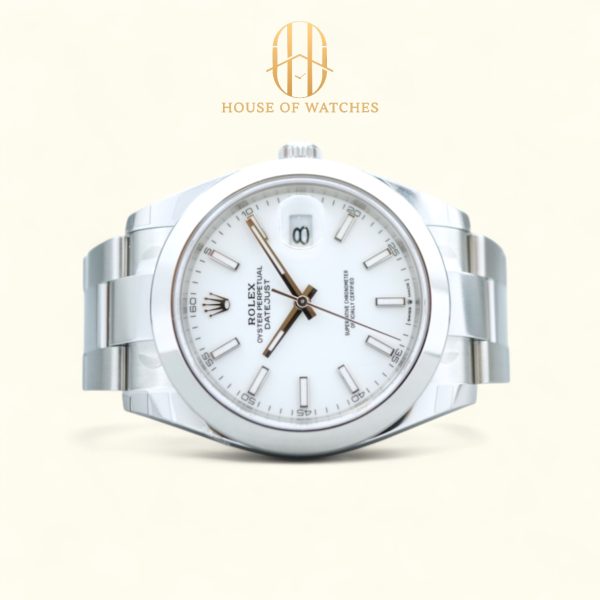 Rolex Datejust 41 White Index Oyster 126300