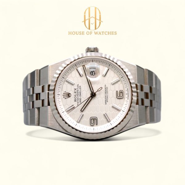 Rolex Land-Dweller 40 White Honeycomb Motif Jubilee 127334