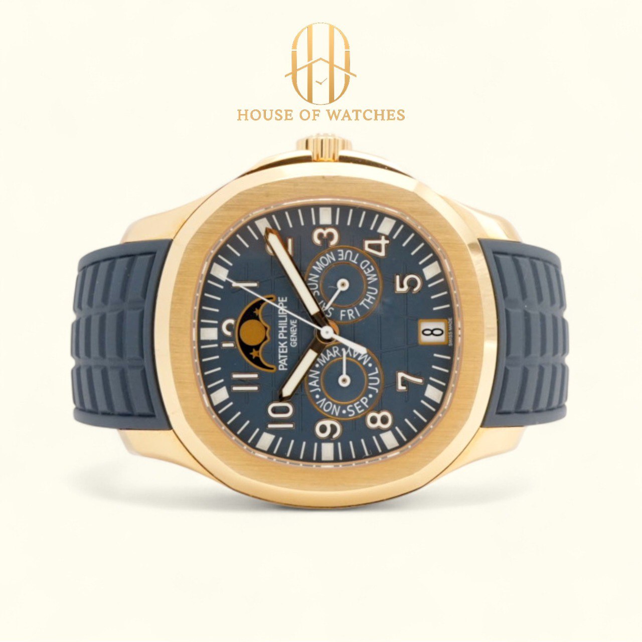 Patek Philippe Aquanaut Luce Annual Calendar Blue Rubber 5261R-001