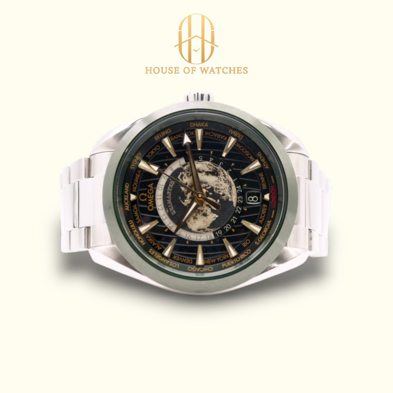 Omega Seamaster Aqua Terra Worldtimer 43 Green Bracelet 220.30.43.22.10.001