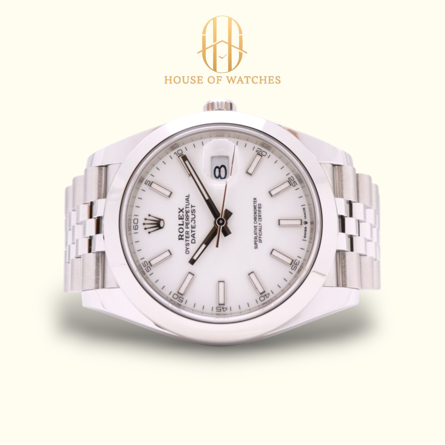 Rolex Datejust 41 White Jubilee 126300