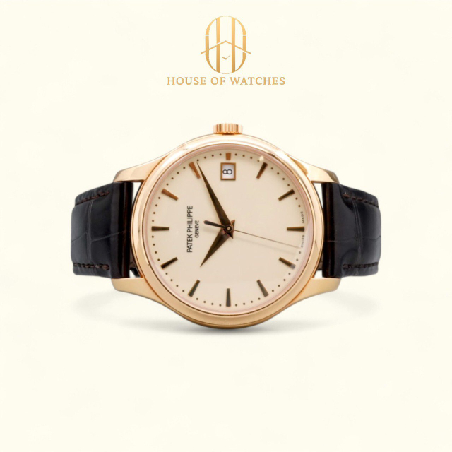 Patek Philippe Calatrava 39 Ivory Alligator 5227R-
