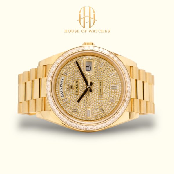 Rolex Day-Date 40 Diamond-Paved with Baguette Diamond President 228398TBR