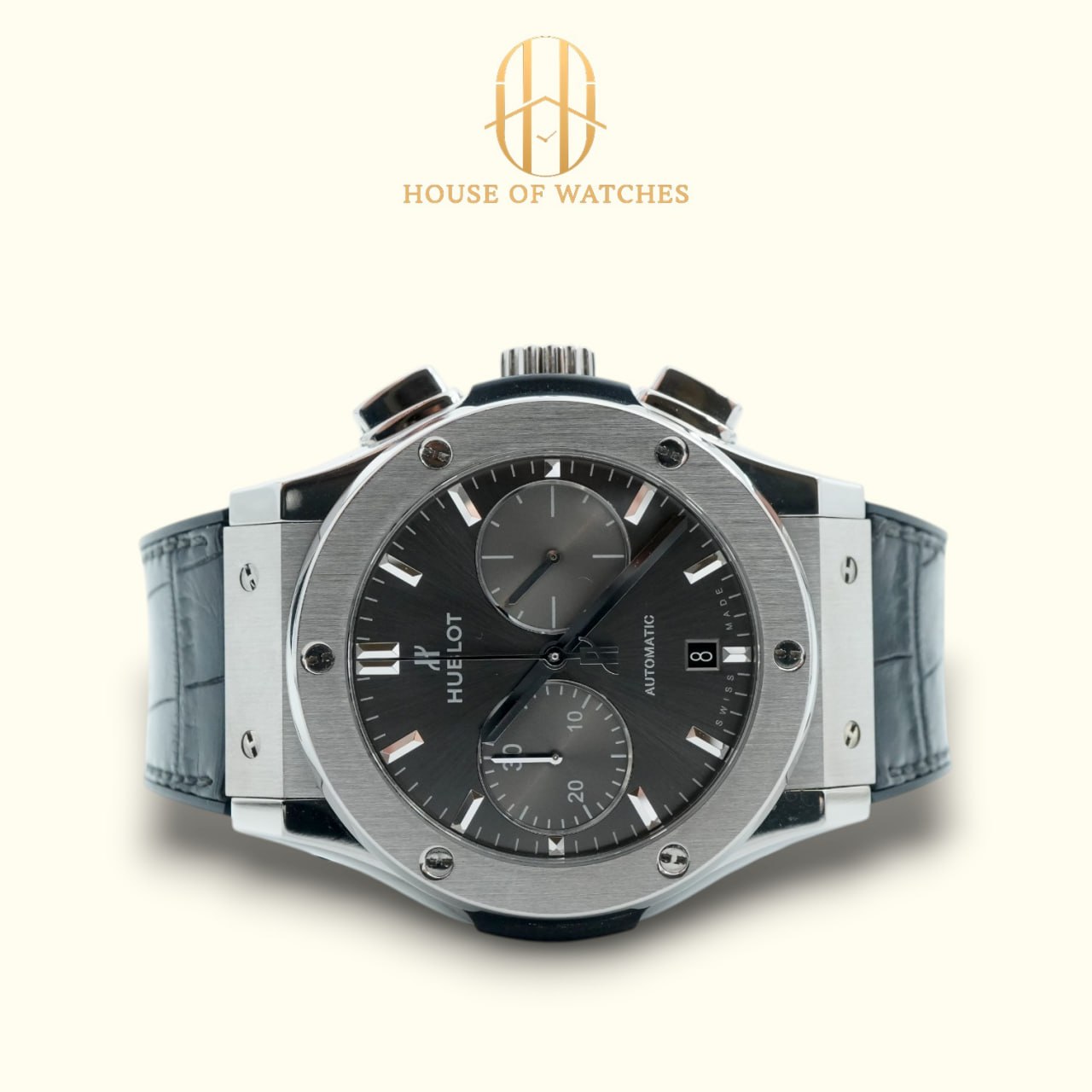 Hublot Classic Fusion 45 Grey Titanium Alligator Strap 521.NX.7071.LR