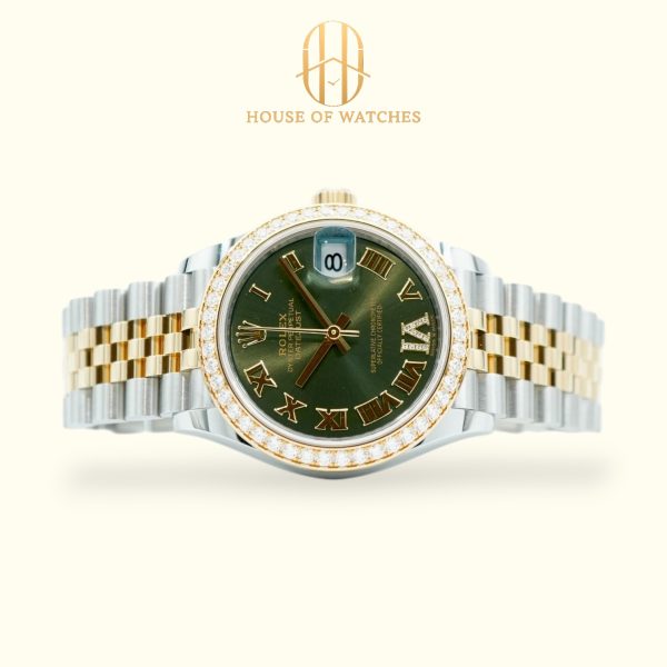 Rolex Datejust 31 Olive Green Roman VI Diamond Jubilee 278383RBR