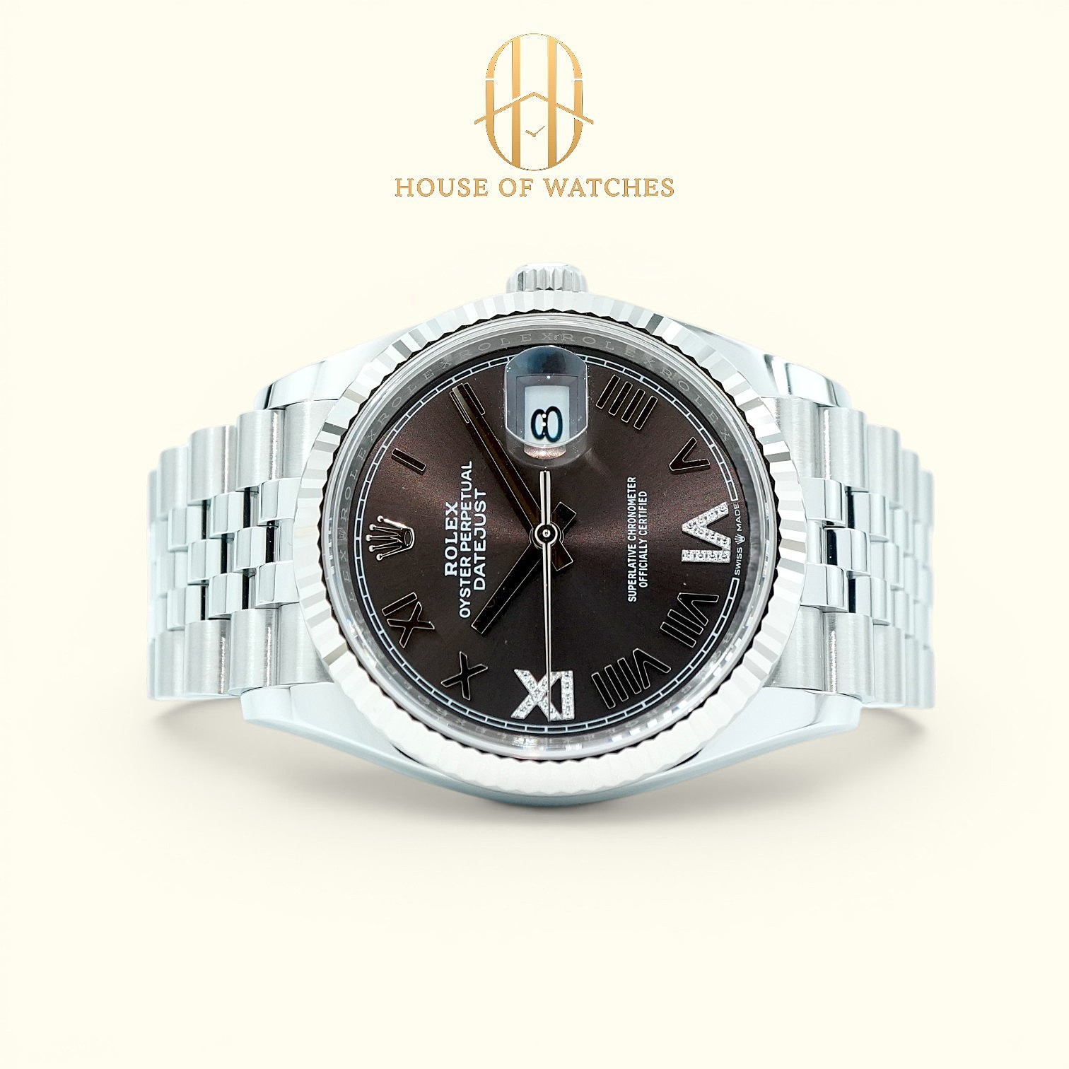 Rolex Datejust 36 Dark Grey VI IX Diamond Jubilee 126234