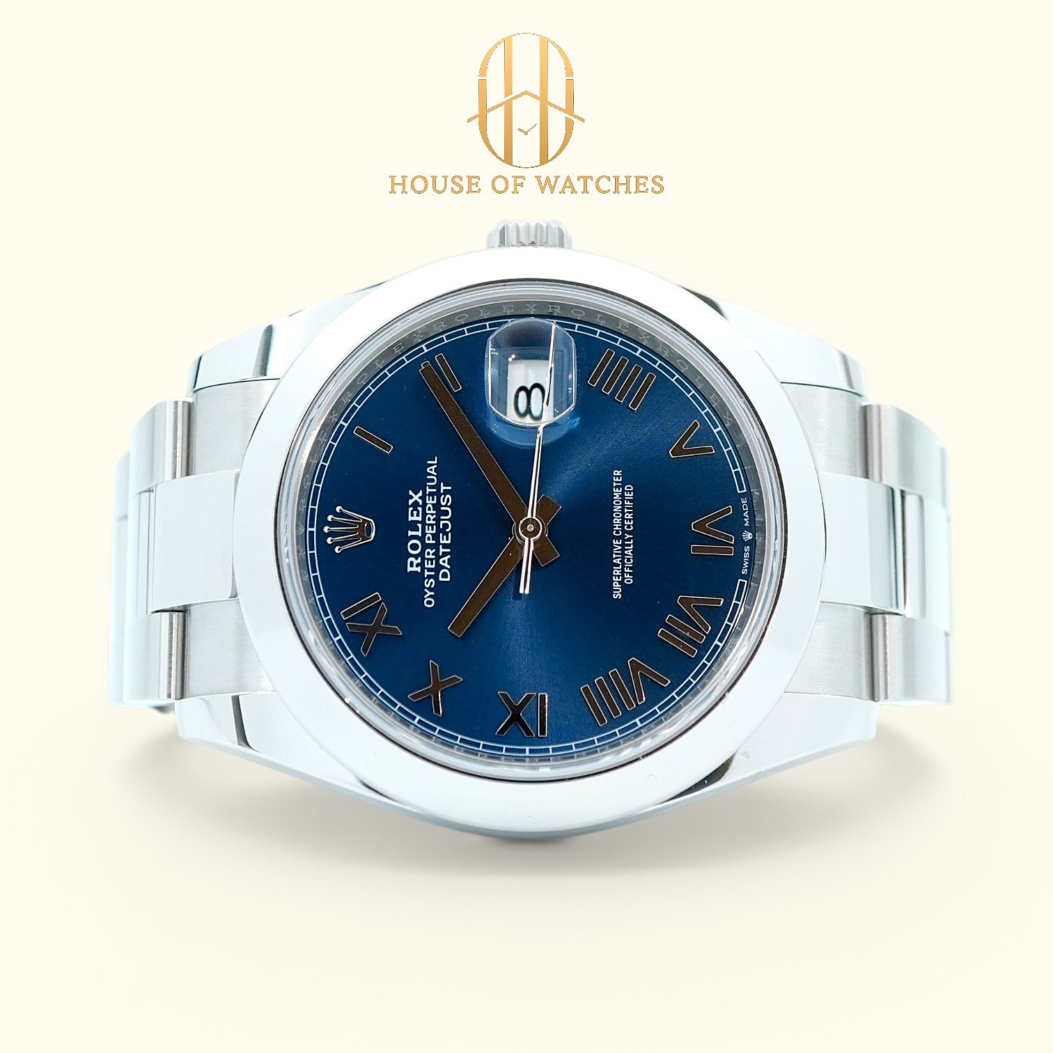 Rolex Datejust 41 Bright Blue Roman Oyster 126300