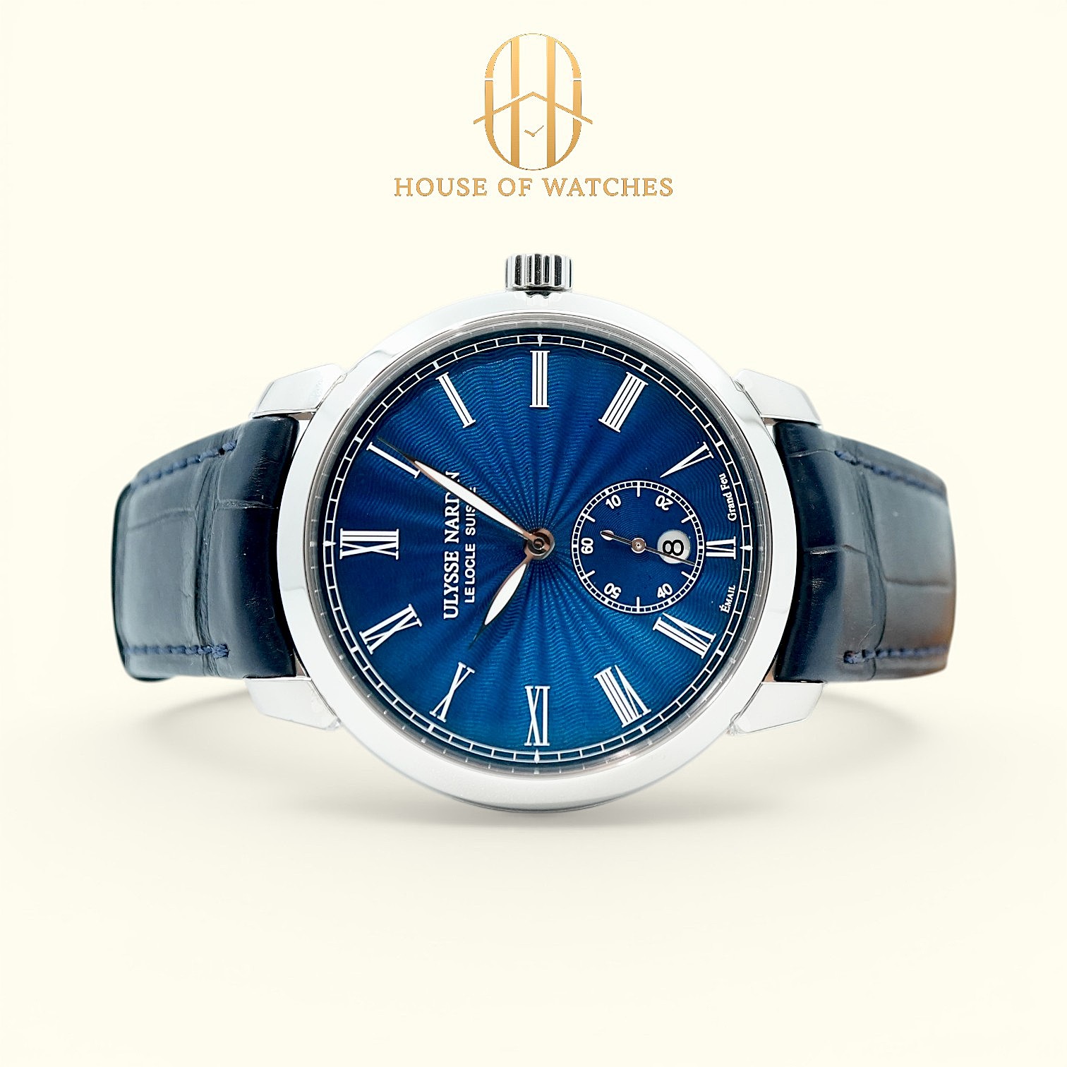 Ulysse Nardin Classico Manufacture 40 Blue Enamel Leather 3203-136/E3
