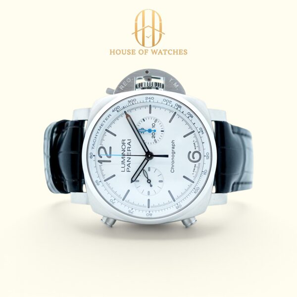 PAM01218 White Leather Strap