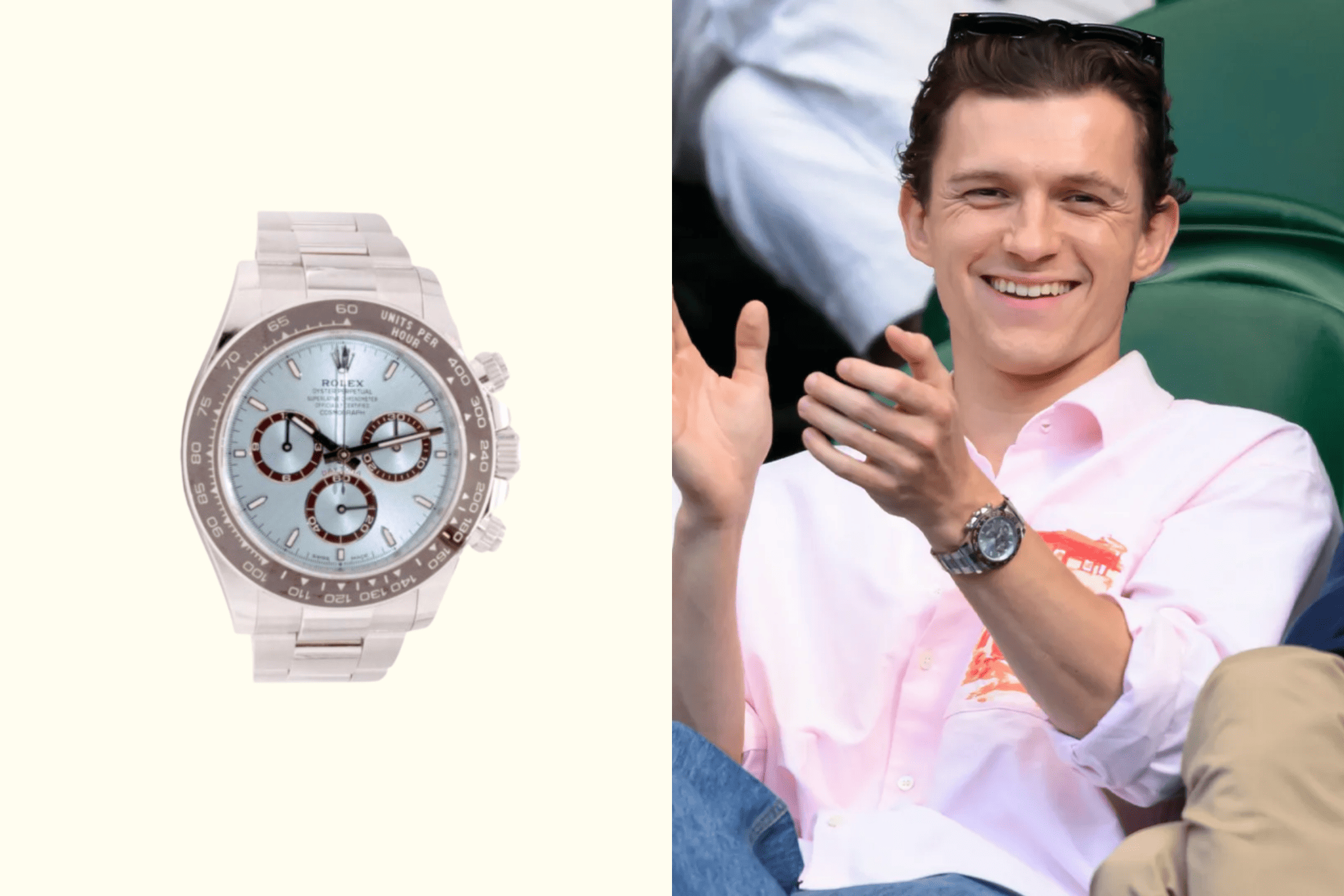 Tom Holland - Rolex Daytona Ice Blue Platona Index (Ref. 126506)