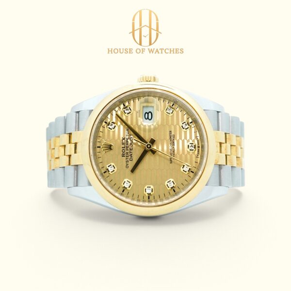 Rolex Datejust 36 Champagne Fluted Motif Diamond Jubilee 126203